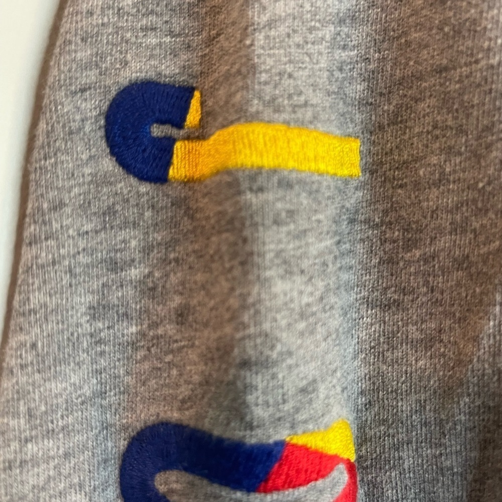 Jordan Air grey long sleeve men’s shirt embroidered multicolor logo size medium - Picture 4 of 8